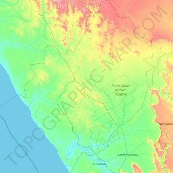 Matzikama Ward 8 topographic map, elevation, terrain