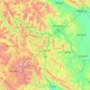 Xian de Jigzhi topographic map, elevation, terrain