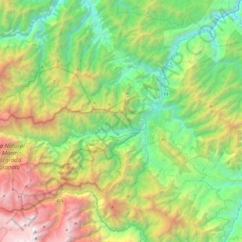 Municipio Coroico topographic map, elevation, terrain