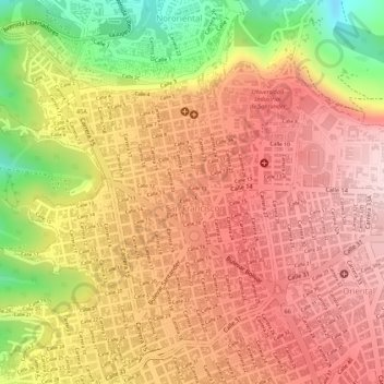 Comuna 3 - San Francisco topographic map, elevation, terrain