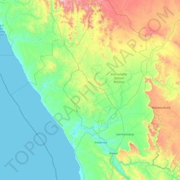 Matzikama Local Municipality topographic map, elevation, terrain