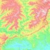 Qacha's Nek District topographic map, elevation, terrain