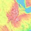 Ethiopia topographic map, elevation, terrain