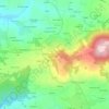 Locronan topographic map, elevation, terrain