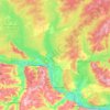 Zvenigovsky District topographic map, elevation, terrain