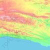 Kouga River topographic map, elevation, terrain