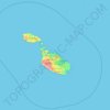Malta topographic map, elevation, terrain
