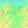 N'djili topographic map, elevation, terrain
