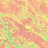 Dêgê County topographic map, elevation, terrain
