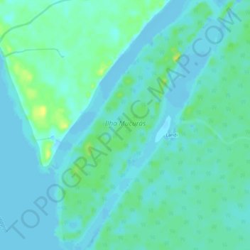 Ilha Mucurás topographic map, elevation, terrain