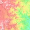 White Mfolozi River topographic map, elevation, terrain