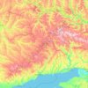 Donetsk Oblast topographic map, elevation, terrain
