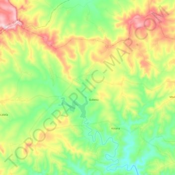 Mnquma Ward 19 topographic map, elevation, terrain