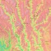 Dêqên County topographic map, elevation, terrain
