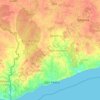Bas-Sassandra topographic map, elevation, terrain