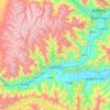 Qüxü County topographic map, elevation, terrain