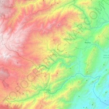 Rovira topographic map, elevation, terrain