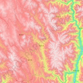 宗西乡 topographic map, elevation, terrain