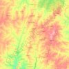 Borgou topographic map, elevation, terrain