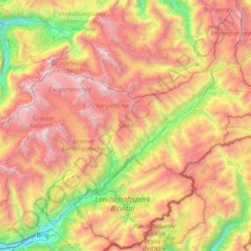 Conches topographic map, elevation, terrain