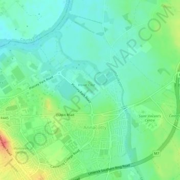 Rivers topographic map, elevation, terrain