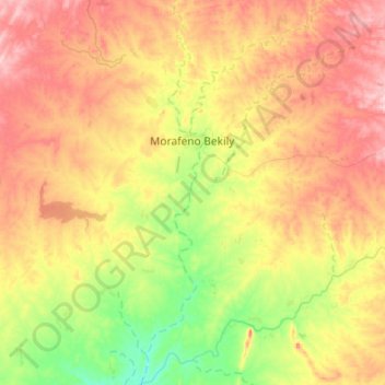 Morafeno Bekily topographic map, elevation, terrain