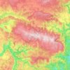 Mont Lozère topographic map, elevation, terrain