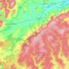 Llangamarch topographic map, elevation, terrain