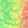 Bourg-Lastic topographic map, elevation, terrain