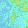 Muan topographic map, elevation, terrain