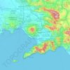 Napoli topographic map, elevation, terrain