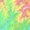 Annapurna topographic map, elevation, terrain