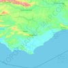 Cape Agulhas Local Municipality topographic map, elevation, terrain