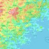 Putian City topographic map, elevation, terrain