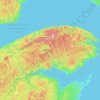 Gaspésie topographic map, elevation, terrain