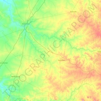 Moqhaka Ward 2 topographic map, elevation, terrain