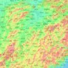 Jiangxi topographic map, elevation, terrain
