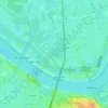 Spiegelwaal topographic map, elevation, terrain