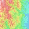 Kent County topographic map, elevation, terrain