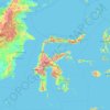 Sulawesi topographic map, elevation, terrain