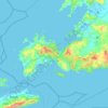 Bodrum topographic map, elevation, terrain