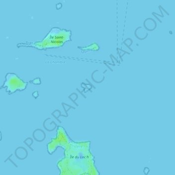 Île Cigogne topographic map, elevation, terrain