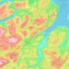 Trøndelag topographic map, elevation, terrain