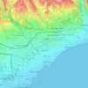 Limassol topographic map, elevation, terrain