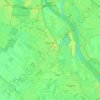 Huissen topographic map, elevation, terrain