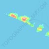 Aran Islands topographic map, elevation, terrain