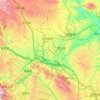 兰州市 topographic map, elevation, terrain