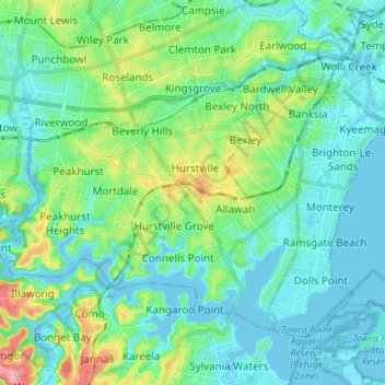 St George topographic map, elevation, terrain