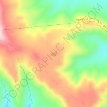 eChibini Tarn topographic map, elevation, terrain