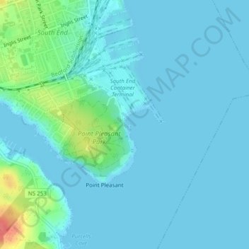 Black Rock Beach topographic map, elevation, terrain